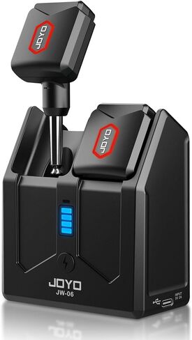 JOYO Wireless Guitar System 5.8GHz Wireless Guitar Transmitter Receiver with Charging Box 4 Signal Channel for Guitar Bass Electric Instruments (JW-06) in Saudi Arabia