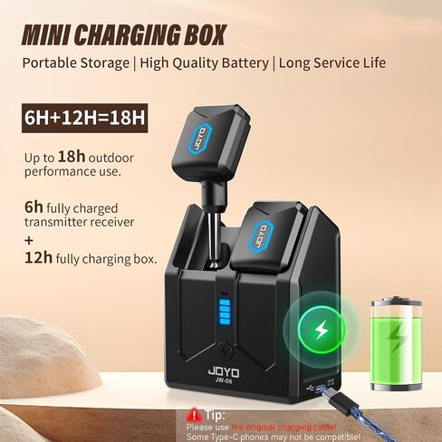 JOYO Wireless Guitar System 5.8GHz Wireless Guitar Transmitter Receiver with Charging Box 4 Signal Channel for Guitar Bass Electric Instruments (JW-06) in Saudi Arabia