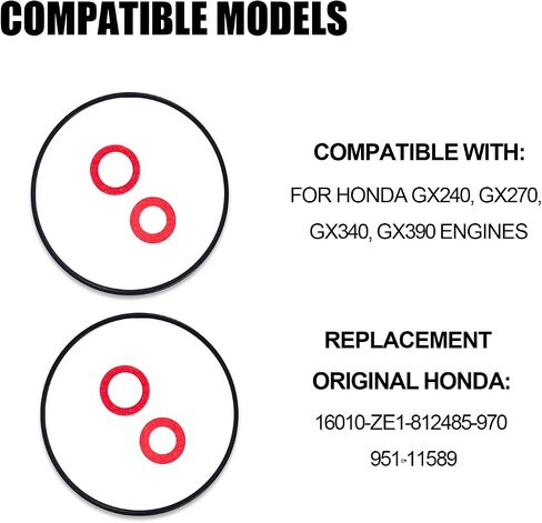 9 PCS Carburetor طعمة طوقا حشيش وعاء ، حشية غرفة عائمة وغسالة الترباس الحشائش حشيش غسالة أجزاء أجزاء ملحقات مناسبة لـ GX240 GX270 GX340 GX390 محرك in Saudi Arabia