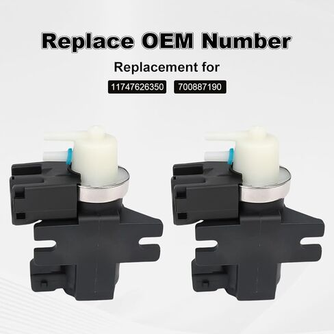 2PCS Turbo Boost Solenoid Valve استبدال 11747626350 700887190 متوافق مع BMW 1 Series 135i 335i 335xi 535i 535xi 550i 650i 750i 750li alpina in Kuwait