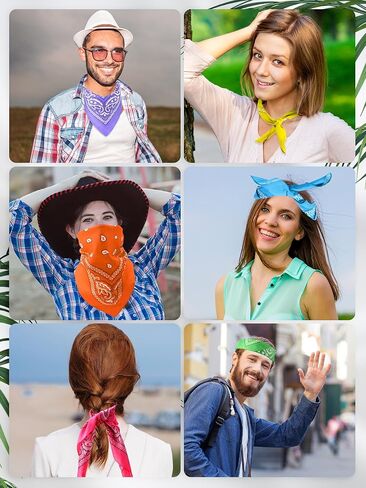 Unittype Neon Bandanas Paisley Bandana Usisex Novelty Beadty Cowboy Square Dicf for Halloween Party Costume in Kuwait
