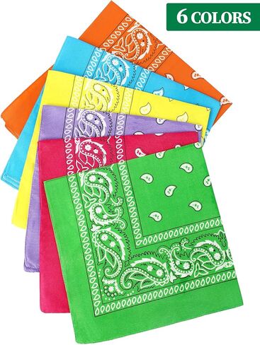 Unittype Neon Bandanas Paisley Bandana Usisex Novelty Beadty Cowboy Square Dicf for Halloween Party Costume in Kuwait