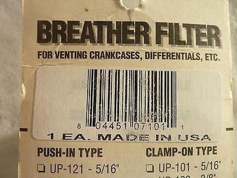 Uni - UP-101 - Breather Filter, Clamp-On - 5/16in. in Saudi Arabia