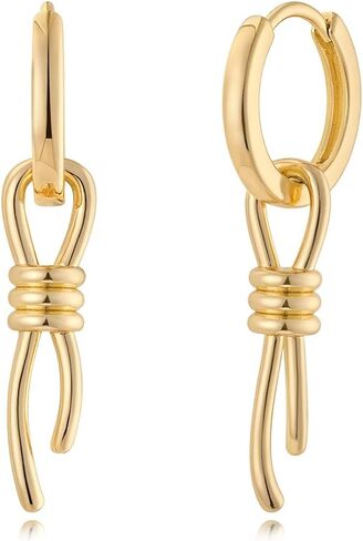 MYEARS Women Earrings Gold Huggie Hoop Dangle Drop 14K Gold Plated Small Simple Hypoallergenic Everyday Jewelry in Kuwait