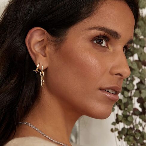 MYEARS Women Earrings Gold Huggie Hoop Dangle Drop 14K Gold Plated Small Simple Hypoallergenic Everyday Jewelry in Kuwait