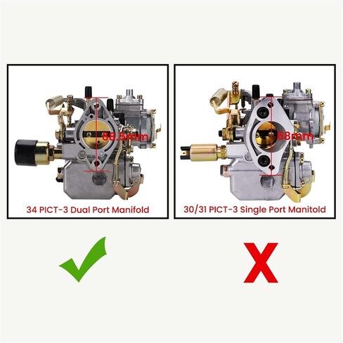 34 PICT-3 Carburetor 12V Electric Choke متوافق مع VW 113129031K Kit Kit in Saudi Arabia