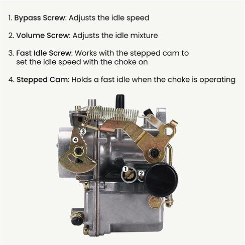 34 PICT-3 Carburetor 12V Electric Choke متوافق مع VW 113129031K Kit Kit in Saudi Arabia