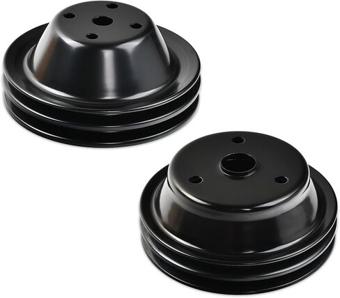 SSN Steel Small Block Chevy 2 Groove Long Water Pump & 2 Groove Crankshaft Pulley LWP for SBC 262 265 267 283 302 305 307 327 350 400 in Saudi Arabia
