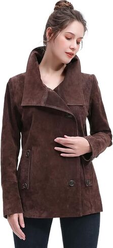 BGSD Women Jane Suede Leather Jacket (متوفر أيضًا بحجم زائد و Petite) in Saudi Arabia