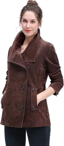 BGSD Women Jane Suede Leather Jacket (متوفر أيضًا بحجم زائد و Petite) in Saudi Arabia