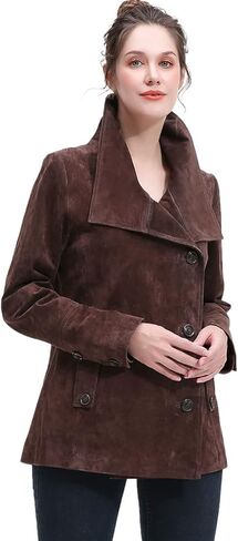BGSD Women Jane Suede Leather Jacket (متوفر أيضًا بحجم زائد و Petite) in Saudi Arabia