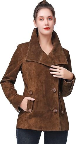 BGSD Women Jane Suede Leather Jacket (متوفر أيضًا بحجم زائد و Petite) in Kuwait