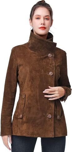 BGSD Women Jane Suede Leather Jacket (متوفر أيضًا بحجم زائد و Petite) in Kuwait