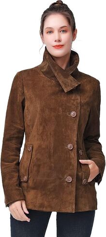 BGSD Women Jane Suede Leather Jacket (متوفر أيضًا بحجم زائد و Petite) in Kuwait