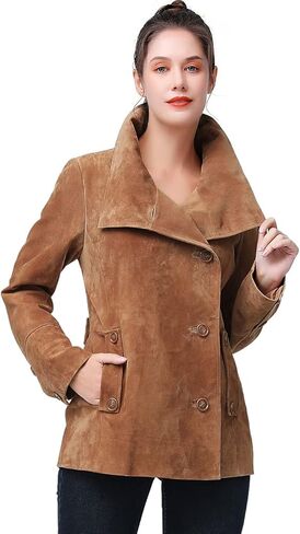 BGSD Women Jane Suede Leather Jacket (متوفر أيضًا بحجم زائد و Petite) in Kuwait