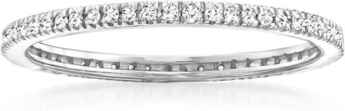 Pure Collection by Ross-Simons 0.15 ct. t.w. Diamond Eternity Band in Sterling Silver in Saudi Arabia