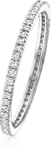 Pure Collection by Ross-Simons 0.15 ct. t.w. Diamond Eternity Band in Sterling Silver in Saudi Arabia