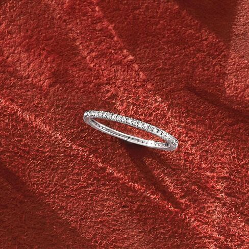 Pure Collection by Ross-Simons 0.15 ct. t.w. Diamond Eternity Band in Sterling Silver in Saudi Arabia