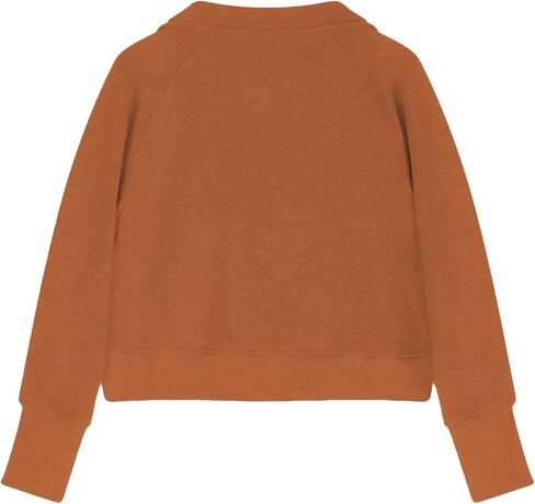Cute Sweatshirts For Teen Girls Half Zipper Crop Pullover Hoodies With Thumb Hole Trendy Fall Clothes Outfits 5-14T in Saudi Arabia