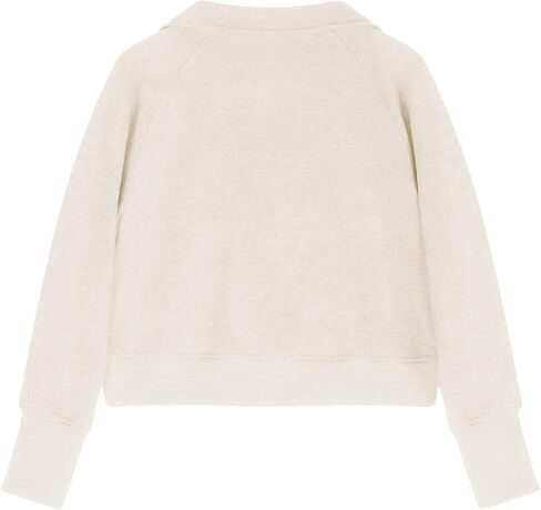 Cute Sweatshirts For Teen Girls Half Zipper Crop Pullover Hoodies With Thumb Hole Trendy Fall Clothes Outfits 5-14T in Saudi Arabia