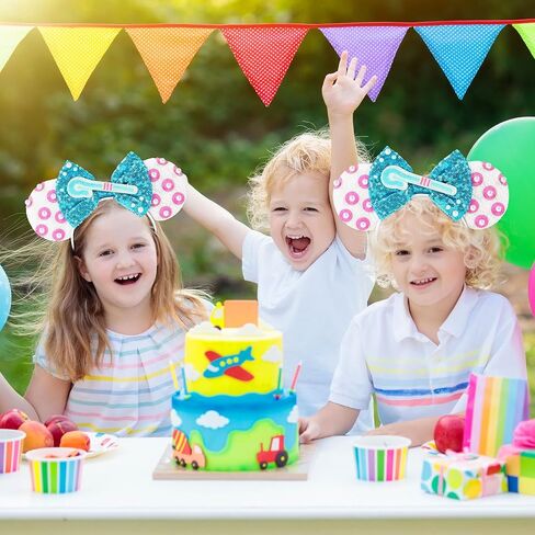 عصابات رأس الفأر، عصابة رأس أذن الفأر المتلألئة للنساء والفتيات أزياء الأميرة الكرتونية لتزيين الحفلات التنكرية (تاج الأذن الفضي) in Kuwait