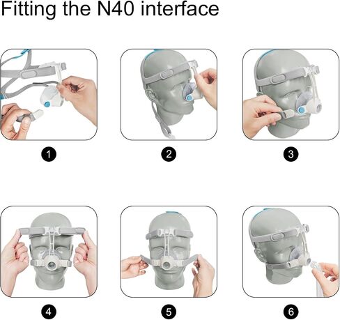 Replacement Airfit N40 Nasal Compatible with resmed Airfit N20 Airfit N30i Cpap Nasal Mask Cushion and AirTouch N20 Cushion and Frame (Large) in Kuwait