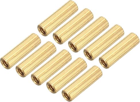 YOKIVE 50 Pcs Brass Round Straight Spacer, Standoff Spacer with Female Thread | Fixing The Motherboard, Great for Electronics Industries (M2 x 3 x 7mm) in Saudi Arabia