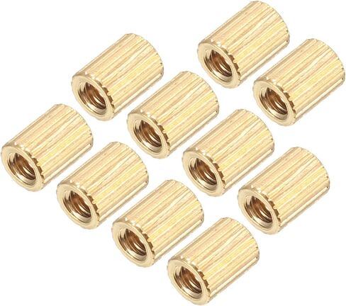 YOKIVE 50 Pcs Brass Round Straight Spacer, Standoff Spacer with Female Thread | Fixing The Motherboard, Great for Electronics Industries (M2 x 3 x 7mm) in Saudi Arabia