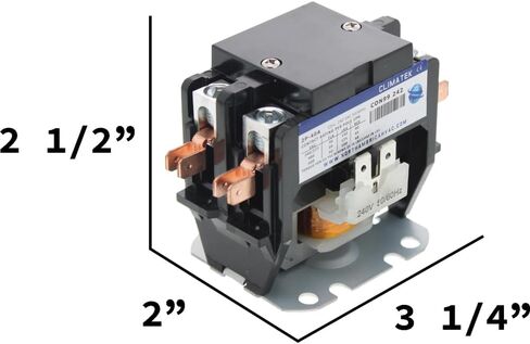 ClimaTek 2 Double Pole, 40 Amp, 120 Volt Coil A/C Condenser Contactor Relay Replaces 17426, C240B, DP401202, 1-40/2, 45GG20A, Fits All Brands! in Saudi Arabia