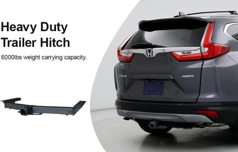 مقطورة من الفئة 3 عوائق أسود متوافق مع 2017-2025 CR-V 2 "Hitch Receiver (باستثناء EXL) in Kuwait