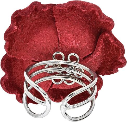 AeraVida Amazing Black Leather Rose in Bloom Statement Ring | Black Leather Jewelry | Leather Ring | Claddagh Ring in Saudi Arabia