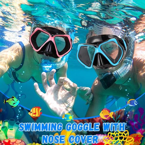 9 Pcs Adult Swim Mask Bulk Colorful Snorkel Diving Mask Swimming Goggle with Nose Cover Anti Fog Recreation Diving Goggle 180 Degrees Clear View Goggle Snorkeling Gear for Adult Youth Scuba Dive Swim in Saudi Arabia
