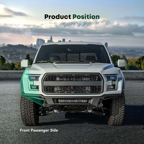 خطاف السائق اليسرى اليسرى yhtauto الأمامية المتوافقة مع Ford F-250/F-350/F-450/F-550/F-600 Super Duty 2020-2022 ، مع انحراف الهواء الخارجي للتحكم في التطواف ، و pumper ، قوس المصد in Saudi Arabia