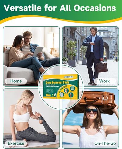 Corn Remover Pads for Feet & Toes – Professional Foot Corn Remover Kit with Removal Pads, PU Film, Remover Tool & Corn Cushions, Complete Corn Removal & Recovery Care for Hard Skin & Calluses in Saudi Arabia