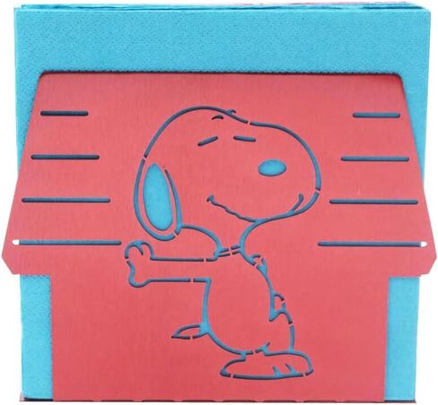 Finex Peanuts Snoopy White Dog Stainless Steel Napkin Holder Stand for home RV camper kitchen table party restaurant (Red) in Saudi Arabia