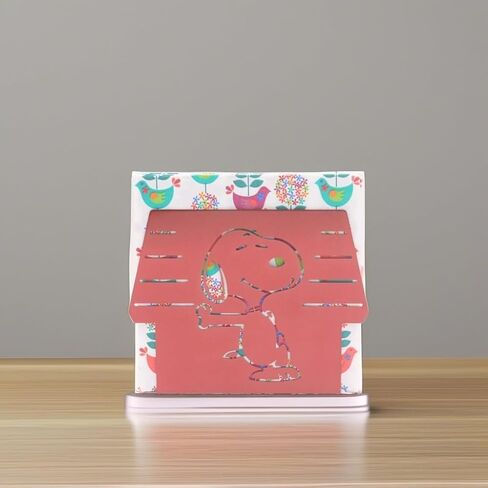 Finex Peanuts Snoopy White Dog Stainless Steel Napkin Holder Stand for home RV camper kitchen table party restaurant (Red) in Saudi Arabia