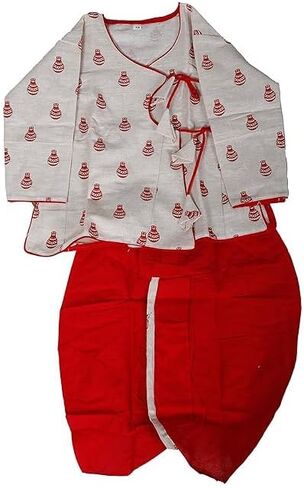 مجموعة الأولاد القطن dhoti kurta ، الزي الهندي التقليدي الكامل للمهرجانات وحفلات الزفاف والمناسبات الثقافية in Kuwait