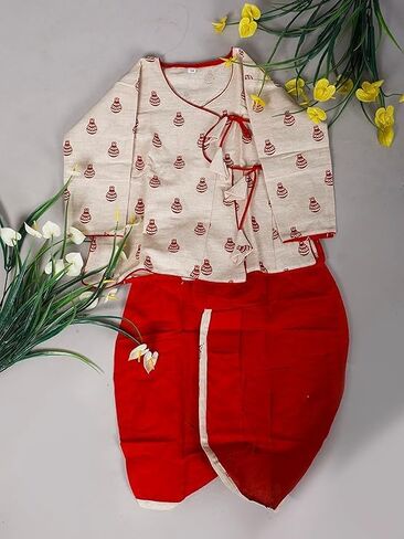 مجموعة الأولاد القطن dhoti kurta ، الزي الهندي التقليدي الكامل للمهرجانات وحفلات الزفاف والمناسبات الثقافية in Kuwait