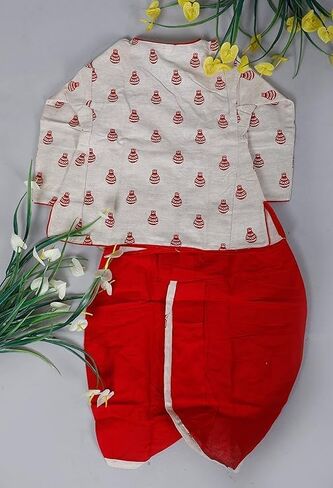 مجموعة الأولاد القطن dhoti kurta ، الزي الهندي التقليدي الكامل للمهرجانات وحفلات الزفاف والمناسبات الثقافية in Kuwait