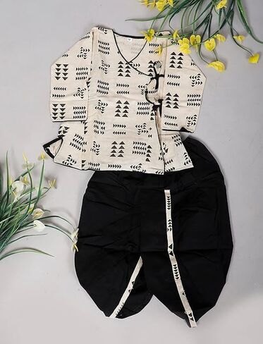 Boys Cotton Dhoti Kurta Set, Full Sleeve Traditional Indian Outfit for Festivals, Weddings & Cultural Events in Kuwait