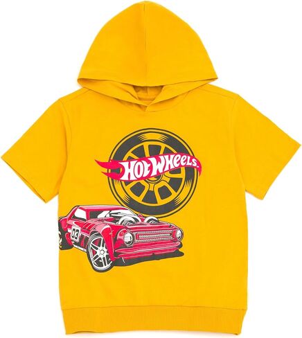 Hot Wheels Hooded T-Shirt and Fleece Jogger Pants Outfit Set Toddler to Big Kid Sizes (2T - 10-12) in Kuwait