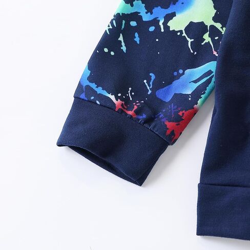 Tween Boys Clothing 2 قطعة الزي بويز ربطة عنق صباغة هوديي +سراويل سروال سروال سقوط سقوط ملابس غير رسمية in Kuwait