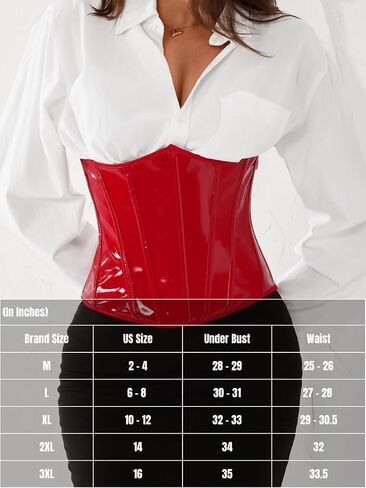 حزام Kaei & Shi Faux Leather Underbust Corsets ، قمم مشد اللاتكس للنساء الخروج in Saudi Arabia