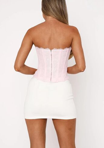 الدانتيل النسائي لأحجار الراين ، مشد القمامة القلبية القلبية للتطريز in Kuwait