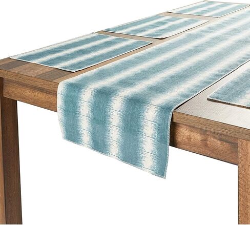 Juvale Christmas Gold Foil Dining Table Runner and Placemats, Set of 6 (7 Pieces) in Saudi Arabia