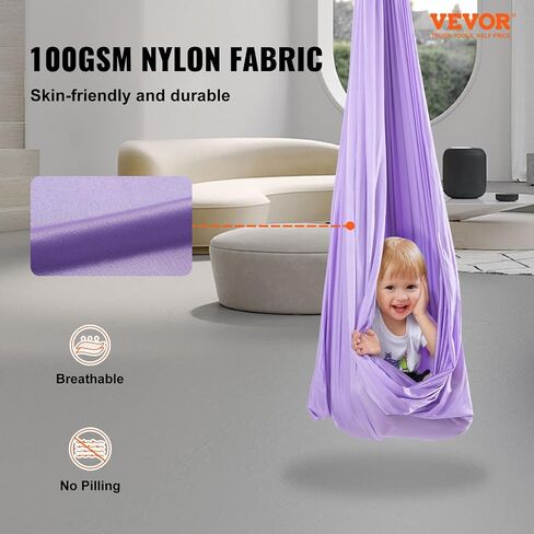 VEVOR Aerial Silk & Yoga Swing, 11 Yards, Aerial Yoga Hammock Kit with 100gsm Nylon Fabric, Full Rigging Hardware & Easy Set-up Guide, Antigravity Flying for All Levels Fitness Bodybuilding, Green in Saudi Arabia