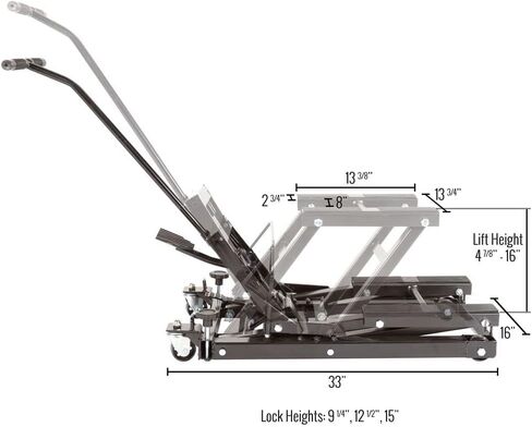 Black Widow Motorcycle or ATV Lift Jack Stand Hydraulic Operation Steel, 1,500 lb. Capacity in Saudi Arabia