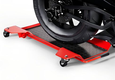مركز الدراجات النارية المركز 360 ° Casters حركة دراجة سهلة 550 رطلاً متوافقة مع Dolly مع Yamaha FZ1 FZR 600/1000/1100 FJR FAZER MOVER ، RED in Saudi Arabia