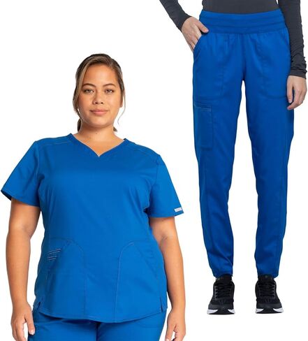 مجموعة فرك شيروكي للسيدات ، كلاسيكي جديد ، فرك V-neck Scrub Top WW601 مع Gogger Natural Rise و Lectized Wew011 in Saudi Arabia