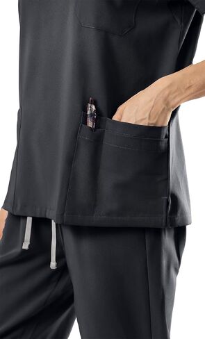 SUNME Scrubs for Women Set, V-Neck Scrub Top & Jogger Pants Medical Uniform with 9 Pockets, Yoga Waistband in Saudi Arabia